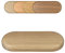 1 Stück Doppel Heizungsrohr Rosette, ohne Lochung, zweigeteilt, verschiedene Echthölzer, Rohrabdeckung, Abdeckrosetten, Verkleidung, Heizkörper Rosetten, Holz, Parkett, Holzrosetten (Eiche (roh))