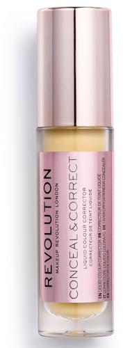 MakeUp Revolution Concealer - Banana Deep - Conceal and Correct - Creme - Taufrisch - 3,4 ml - 4 g - Tube - Dunkel - Female - Alle - Natürlicher Effekt - Gleichmäßige Abdeckung