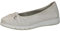 CAPRICE Comfort Damen Ballerinas aus Leder Runde Spitze, Elfenbein (Offwhite Soft), 37 EU
