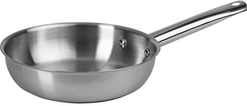 ONVAYA® Edelstahlpfanne | Wok | Bratpfanne | ohne Beschichtung | Induktion & backofengeeignet | Profipfanne (Edelstahlpfanne Ø 20 cm)