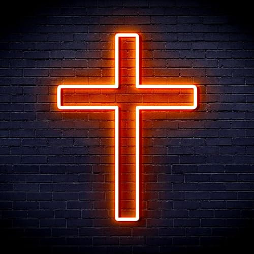 Cross Jesus Home Decoration Flex Silicone LED Neon Sign Orange st16s33-fnu0059-o