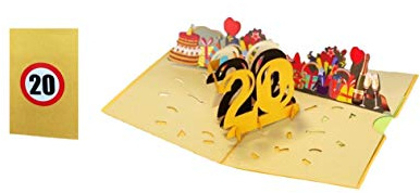 RF Distribution Glückwunschkarte Origami 20 Jahre