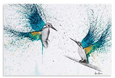xiaochouyu Ashvin Harrison Poster, Motiv: Eisvogel-Erinnerungen, dekoratives Gemälde, Leinwand, Wandkunst, Wohnzimmer, Poster, Schlafzimmer, Gemälde, 60 x 90 cm