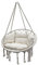 Spetebo Relax Hängesessel 80 cm inklusive Kissen - Natur - Hängekorb für Innen und Außen - Schwebe Hänge Sessel Korb Schaukel aus Baumwolle geflochten Outdoor