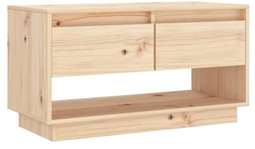 vidaXL Solid Wood Pine TV Cabinet Bedroom Living Room Entertainment Centre Media Unit Stand Stereo Floating Style Side Cabinet Sideboard Furniture