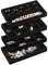 Frebeauty Vassoio organizer per gioielli, impilabile in velluto, inserti per cassetti, organizer per orecchini, per donne e ragazze, espositore per gioielli, anelli, collane, set di 4 (nero)