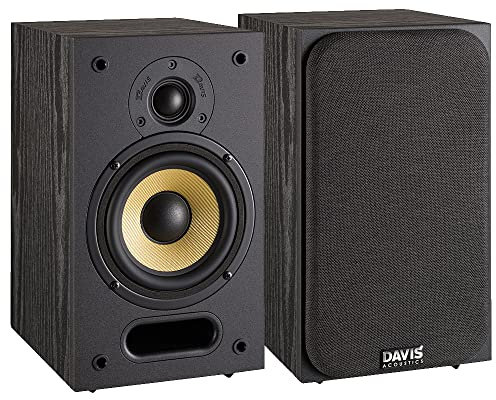 Davis Acoustics Ariane 1 Noir (Black) - Paire d'enceintes étagère 2 Voies/2 Haut-parleurs