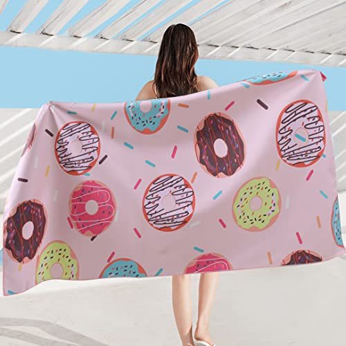 Serviette de Plage en Microfibre,Séchage Rapide -Portable Serviette de Voyage,avec Sac de Transport, Serviette sans Sable, Serviette Super absorbante (160_x_80_cm, J02)