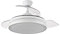 FABRILAMP - Ventilador de Techo Retráctil | Motor DC Silencioso | Luz LED Integrada | 3 Tonalidades de Luz | 6 Velocidades | Mando a Distancia | Blanco, Metal