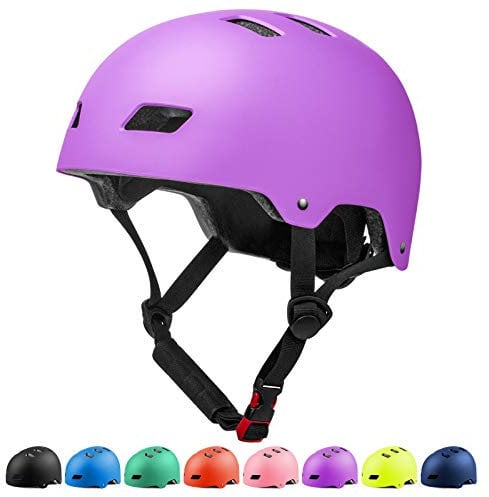 FAYDUDU Casco da Bici per Bambini Casco Protettivo Ideale per Bambini e Adolescenti Leggero ma più Sicuro Anche per Skateboard, Monopattino, Pattini a Rotelle per 3-13 Anni Ragazzi (Small, Viola)