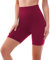 SINOPHANT Radlerhose Damen Kurz High Waist Shorts Leggings für Sommer Fitness Sport Yoga(L-XL,1 Weinrot)