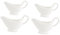 Yardwe 4 Pcs Sauce Boat Containers with Lids Seasoning Container Coffee Pink Bathroom Accessories Chip and Dip Bowl Coffee Creamer Pots Water Jug Dispenser Ceramics White Milk Honey Pot