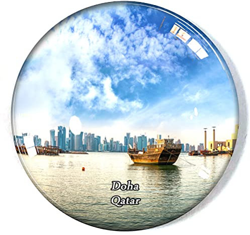 Doha Qatar Kühlschrankmagnet Kühlschrank Gefrierschrank Magnet Souvenir Dekoration Magnet Aufkleber Glas Handwerk