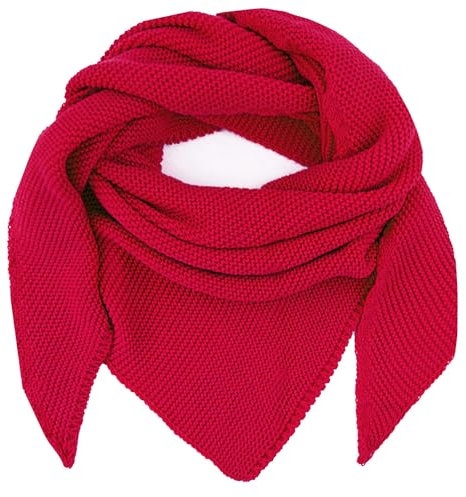 Glamexx24 Damenschal Herrenschal Halstuch dreieckstuch damen Warmer Strickschal in viele Farben aus Italien Weicher angenehm zu tragener Schal