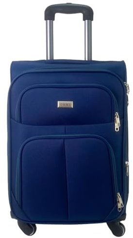 COSHANO Maleta de Tela Trolley Equipaje de Mano Cabina Viaje avión 4 Ruedas 360º Giratorias aceptada por Todas Las aerolineas (Azul Marino)