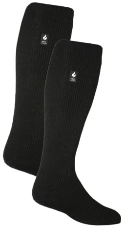 HEAT HOLDERS Herren 2 Paar Thermo Kniestrümpfe Dicke Winter Warme Extra Lang Socken mit Innenfleece für Winter