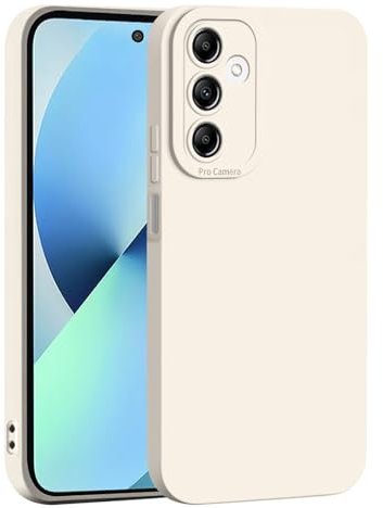 ILING Liquido Silicone Cover per Samsung Galaxy A54 5G, Semplice Tinta Unita Morbido TPU Bumper Antiurto Antigraffio Custodia Ultrasottile Matte Elegante Case Cover (Bianco)