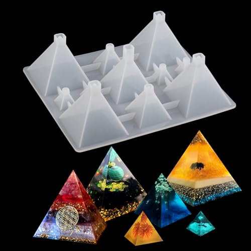EPODA Silikonform Pyramide, Epoxidharz Formen Pyramide, Silikonformen GießFormen Pyramide, Resin Silikonform Pyramide