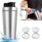 GBKDQQ Shaker per proteine in acciaio inox, 750 ml, shaker per proteine con sfera a spirale, shaker in acciaio inox, shaker per proteine in acciaio inox, senza BPA, per il fitness, per proteine, diete