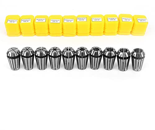 10 Stück Federspannfutter, ER16 CNC-Spannfutter, ER16 Federspannfutter für Graviermaschine, Fräsmaschine, Schnellarbeitsstahl