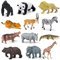YOUNGSAY 12 STK Safari Tiere Figuren, Lebensecht Tierfiguren, Miniatur Kunststoff Tierfiguren Set für Heimdekoration Bildung und Kuchenparty-Dekoration