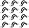 LEPEVNEY 25mm Pipe Clamps Rubber-Cushioned Stainless Steel U-Clamps for Pipes, Cables & Tubes 12-Pack