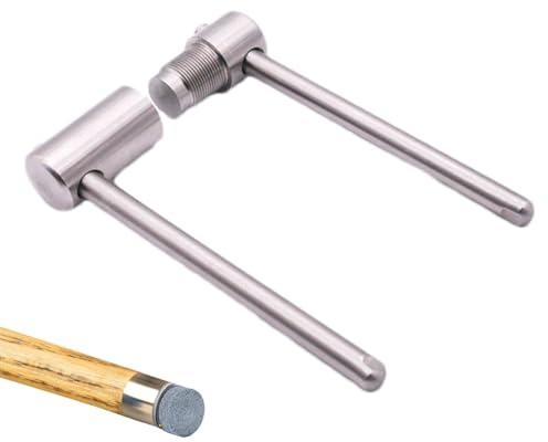 Generisch Cue Tip Press Tool, Stainless Steel Compressor, 2.2x0.79in Professional Grade Quality, Compact and Authentic, Billiard Cue Tip Repair for Billiards Enthusiasts