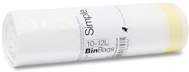 Simple Bin Bags, Blanc, Code C, 200 Pièces, Convient pour Brabantia C, Fabriqué aux Pays-Bas