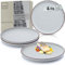 Sänger Bombay Stone | Teller Set 4 Personen, 4x Speiseteller Set aus Steingut, Dinner Set kratz- mikrowellen- spülmaschinenfest, Steingut Teller Essgeschirr, Plate Set grau | VALUE COLLECTION