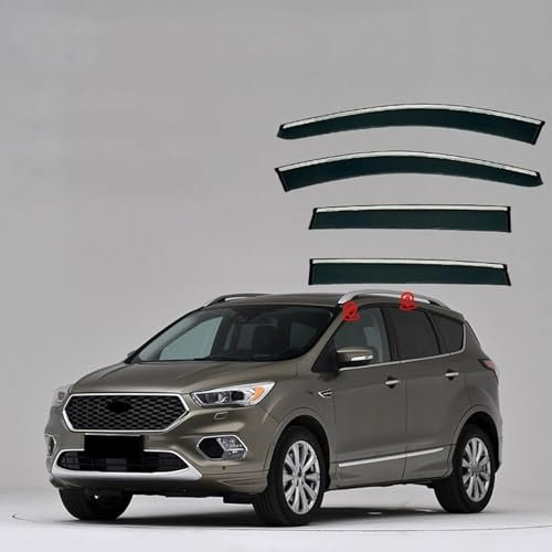 QiaoCL Windabweiser für Ford Kuga MK2-C520 2013-2019, halten Ihr Auto bei Regen belüftet, reduzieren Windturbulenzen, Regen- und Sonnenschutz