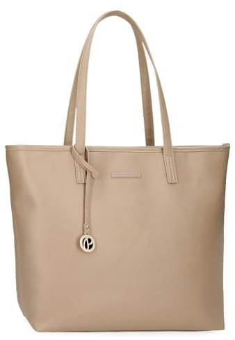 Pepe Jeans Elia Geldbörsen, Geldbörsen, Geldbörsen, lässig, aus Kunstleder, breite und verstellbare Träger, die anpassen, Fronttasche von Joumma Bags, Taupe, Talla única, Tragetasche