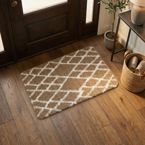 Nest & Nibble Beige Indoor Door Mat 60 x 110 cm – Non-Slip Washable Entrance Rug Soft Absorbent Floor Mat for Front & Back Door, Kitchen, Bedroom, Office, Entryway | Inside Home Essentials Carpet
