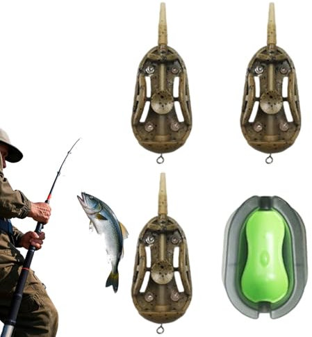 Karpfenangelmethode mit Blei, Inline-Methode, Schnellverschluss-Angelset mit Schnellverschluss, rostfrei, für Gewässer, Seen und Flüsse