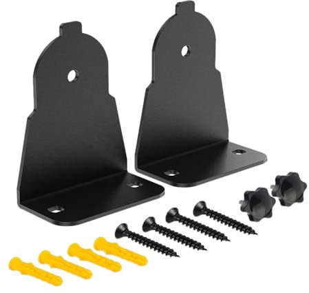 SEIWEI 2Pcs Black Sound Bar Mounting Brackets Kit, Wall Mount Stand Compatible with Samsung Curved Soundbar HW-J4000 HW-J6000 HW-J6500