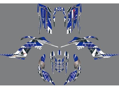 Custom Motorcross Aufkleber Motorrad Decals Graphics Kit für Yamaha Raptor 700r 2006 2007 2008 2009 2010 2011 2012 (1044)
