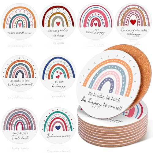 16 PCS Thank You Gifts Coasters Inspirational Coasters Appreciation Gifts | Colleagues Teachers Nurses Volunteers Gift for Colleagues, Birthday Presents