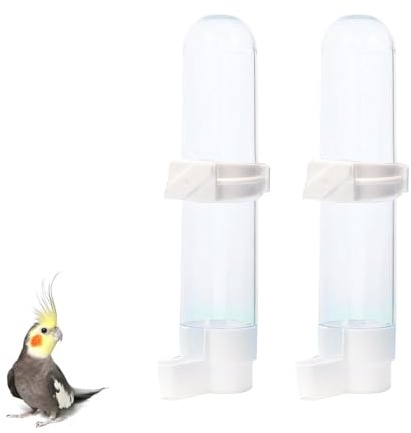 2PCS Bird Water Dispenser, Budgie Water Feeder for Bird Cage