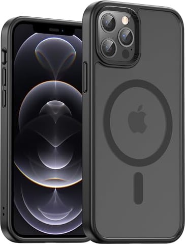 UNBREAKcable Magnetic for iPhone 12 Pro Case, Compatible with MagSafe, Full Camera Protection, Built-in Magnetic Ring, Drop Protection Shockproof Slim Phone Cover (Black)