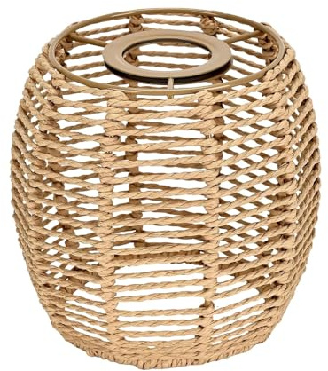 perfk Abat-jour en rotin pour suspension, ferme, petit, unique et créatif, compatible E27. Abat-jour de rechange uniquement.