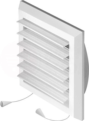 Lamellengitter Jalousie Lamellen Lüftungsgitter Insektennetz Wetterschutz Gitter 3 Ø 100 mm braun