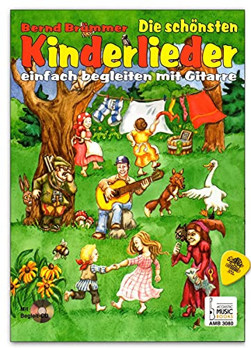 Die schönsten Kinderlieder einfach begleiten mit Gitarre - 34 der beliebtesten Kinderlieder - 34 vierfarbige Illustrationen und 32 vierfarbige Liederkarten zum Ausschneiden - Songbook mit CD und Plek