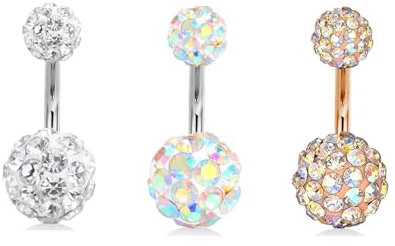 Incaton Bauchnabelpiercing 8mm Stablänge 1.6mm Bauchnabelpiercing 14G Piercing Bauchnabel Nabelpiercing Piercing Banane Bauchpiercing Schmuck