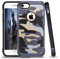 leobray for iPhone 6/6s case,Heavy Duty Protective Bumper Shockproof Armor Ultra Hybrid Rugged Camouflage Case for iPhone 6/6S-Blue