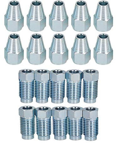 AB Tools 7/16 x20 UNF Männlichen & Weiblichen Armaturen für 1/4 Stahl Bremsleitung 20PK