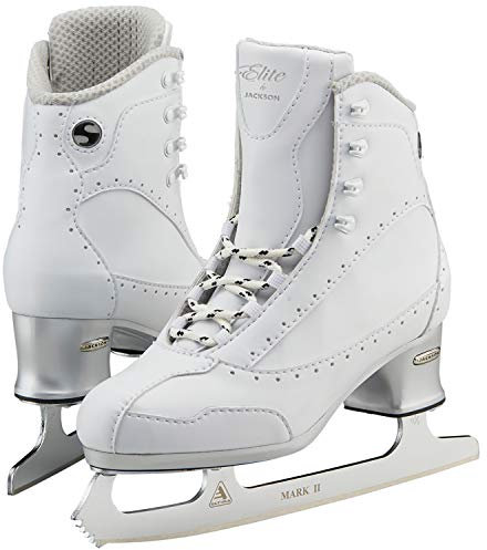 Jackson Ultima Softec Elite ST7200.WH.100 Schlittschuhe für Damen/Mädchen, Größe 38, Weiß