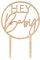 Ginger Ray Botanical Shower Wooden Tortenaufsatz Hey Baby, Holz