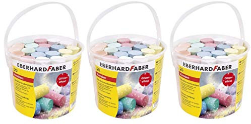 Eberhard Straßenmalkreide, Eimer (3X 20er Eimer mit Glitzer)