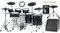 XDrum DD-670 PLUS Mesh E-Drum Kit Live Set - elektronisches Schlagzeug mit HiHat und Holzkesseln - 20 Kick-Pad - 720 Sounds - inklusive Hardware, Hocker, Monitor, Kabel und Sticks - Black Sparkle