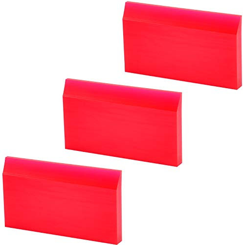 AHCHAY 2-inch Extra Small Rubber Squeegee Flexible and Soft Non Scratching for Resin 3D Printing Cleanup, Car Rear Glass Cleaning, Mirror Cleaning, Window Tint Films, Pack of 3