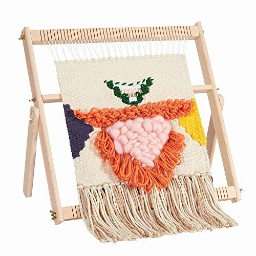 WILLOWDALE Multi-Craft Webrahmen, großer Rahmen, 41,9 x 39,9 x 3 cm, Holzwebstuhl, Wandteppich, Webstuhl, kreatives Basteln, für Kinder, Anfänger, Experten